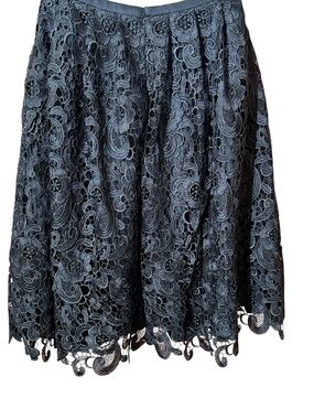 Aidan Mattox Black Lace Circle Skirt